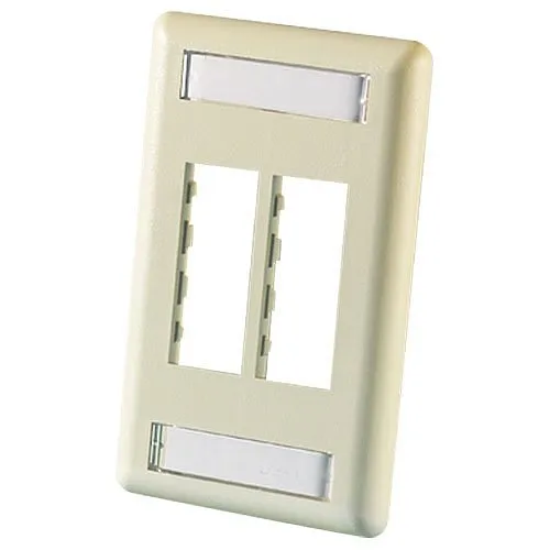 Ortronics 40300546-13 4-Port Single Gang Plastic Faceplate