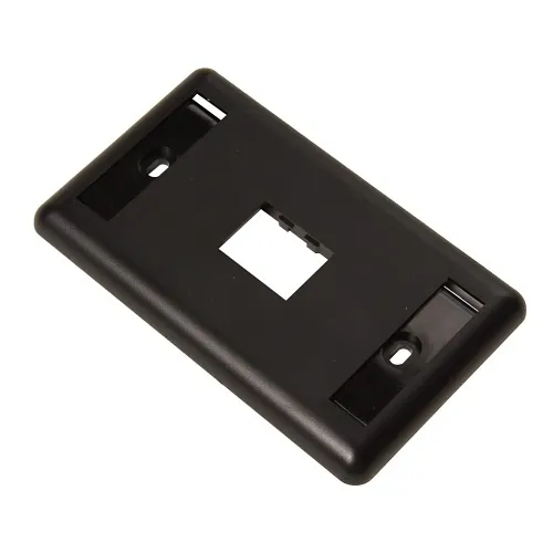 Ortronics 40300549-00 FPTJ1 Hole SGPC Wall Plate, Black