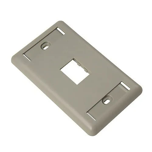 Quiktron 40300549-78 TracJack 1-Gang Plastic Faceplate, 1-Port