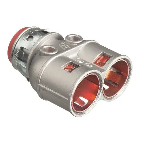 Arlington 4040AST SNAP2IT Duplex Connectors with Insulated 1/2" Throat