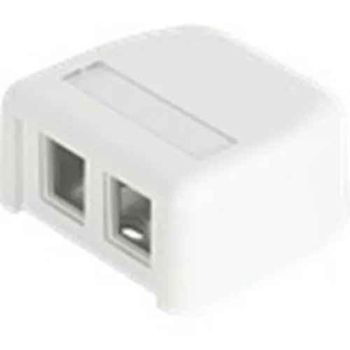Ortronics 404HDJ2-88 HDJ 2-Port Plastic Surface Mount Box with Label Field, White