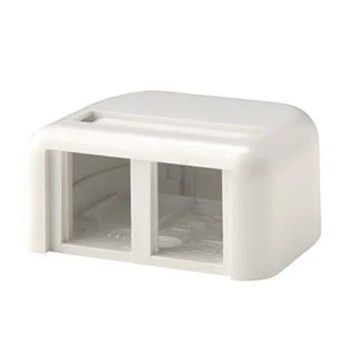Ortronics 404TJ2-88 Tracjack Plastic Surface Mount Box for Tracjacks Single Sided, with Cover, White