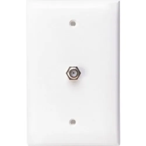 Leviton 40539-MW Midsize Video Wall Jack, Connector, White