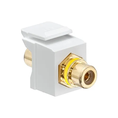 Leviton 40830-BWY QuickPort RCA Connector, White