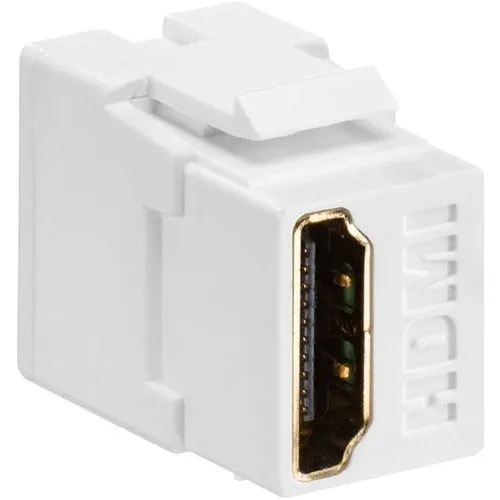 Leviton 40834-00T HDMI Feedthrough QUICKPORT Connector, Light Almond Housing