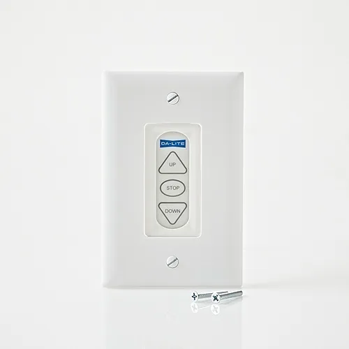 Da-Lite 40975 Low Voltage Wall Switch, White