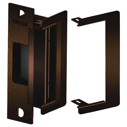 Trine 4100 US10B 4100 Series Electric Strike, 1-3/8" Shallow Backset, 3-Hour Fire Rated, Dark Bronze