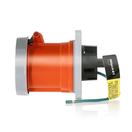 Leviton 4100R12WLEV 100A Pin and Sleeve Receptacle, Orange