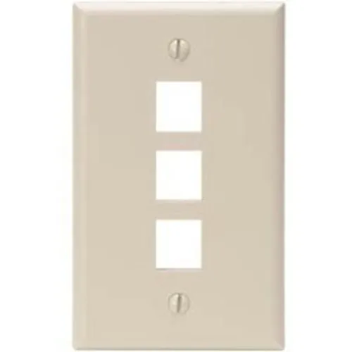 Leviton 41080-3IP Leviton 41080-1AP Quickport 3-Socket Faceplate