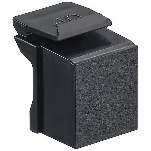 Leviton 41084-BE Blank QuickPort Insert, 10-Pack, Black