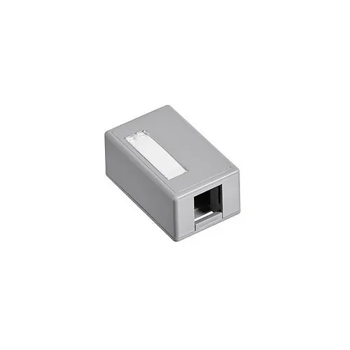 Leviton 41089-1GP Surface-Mount QUICKPORT™ Box, Plenum Rated, 1-Port, Gray