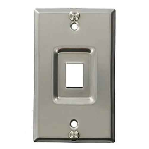 Leviton 4108W-1SP Recessed Stainless-Steel QuickPort Telephone Wall Plate