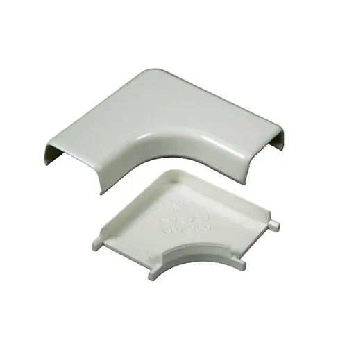 Wiremold 411 400 Series Flat Elbow Fitting, TAA Compliant, Ivory