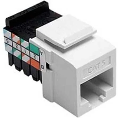 Leviton 41108-RW5 CAT5 QuickPort Jack, White
