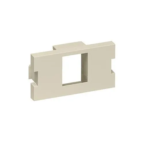 Leviton 41291-1MI 1-Port QuickPort Adapter for MOS Wallplates, 1-Unit High, Ivory