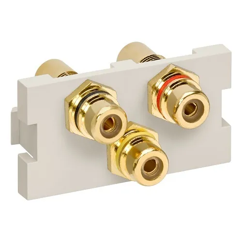 Leviton 41292-3RT MOS RCA 3-Port Female to Female Light Adapter
