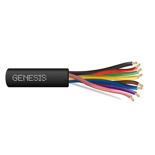Genesis 41595008 18/8 Stranded Unshielded Fire Alarm Cables, Direct Burial, FPL, CL3, 500' (152.4 m) Reel, Black