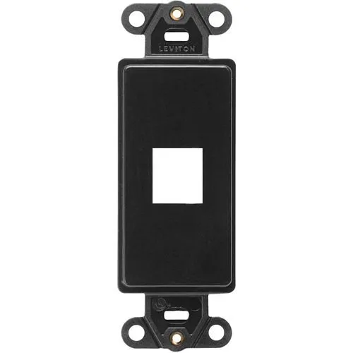 Leviton 41641-E QuickPort Decora Insert, 1-Port, Black