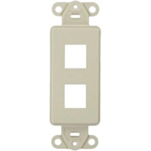 Leviton 41642-T QuickPort Decora Insert, 2-Ports, Light Almond