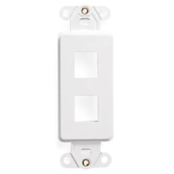 Leviton 41642-W QuickPort Decora Insert, 2-Ports, White