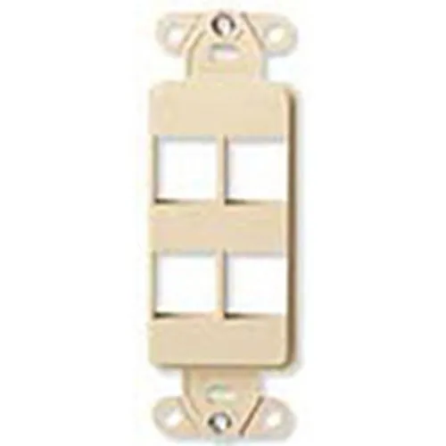 Leviton 41644-B QuickPort Decora Insert, 4-Port, Brown