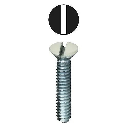 Dottie 416WHT Wall Plate Screws, 6/32 x 1", 50-Pack, White