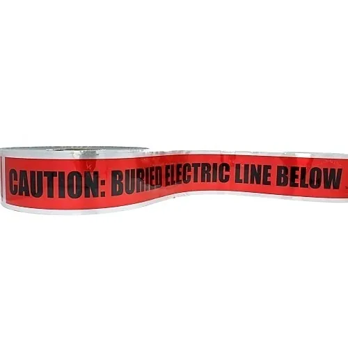 IDEAL 42-201 Electrical Tape, 'CAUTION BURIED ELECTRIC LINE', 3", Red