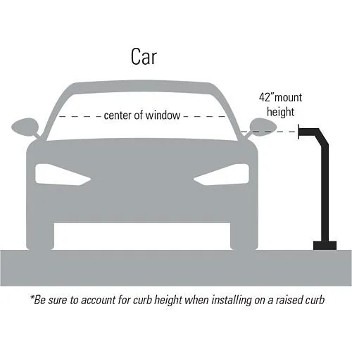 Pedestal Pro 42-3-12-N 42" Nickel Powdered Pedestal, Architectural, 12" Neck Reach