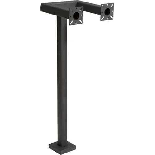 Pedestal Pro 42-TT 42" Dual Headed, Side-by-Side Pedestal, 10" Apart on Center, 10" Neck Reach, Black Powder Coated