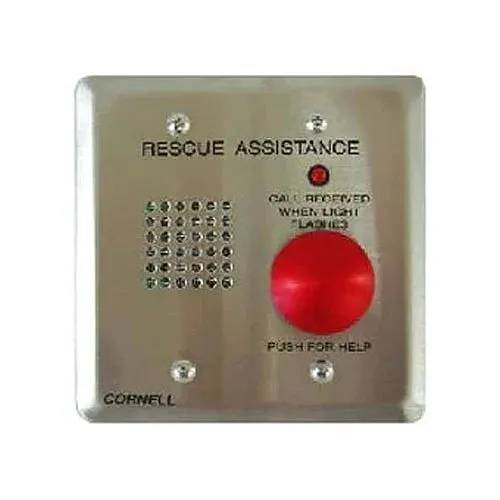 Cornell 4201B/V Call Station, with Audio Alarm and One Momentary Switch with LED Light, Gang, Vandal Resistant