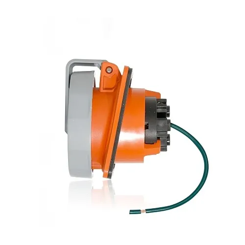 Leviton 420R12WLEV Pin and Sleeve Receptacle, 20A, Orange