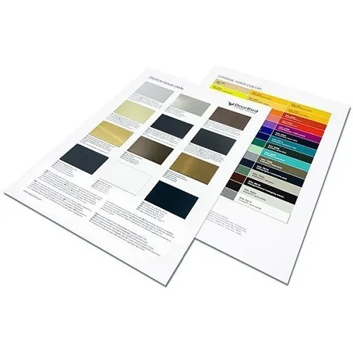 DoorBird 423861428 Material and Color Selection Sheet for Custom Front Panels