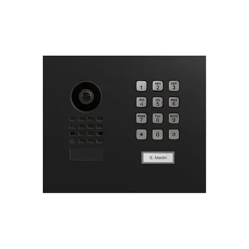 DoorBird 423874183 D1101KH Modern Flush-mount IP Video Intercom, Graphite black (Polar Raven)