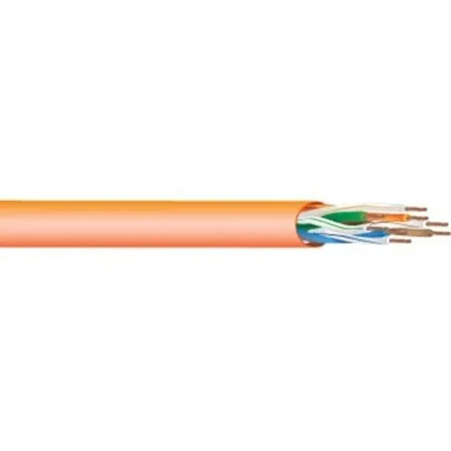 West Penn 4246EZBK1000 CAT6 Riser Cable, 23/4 Solid BC, Unshielded, UTP, CMR, 1000' (304.8m) Reel, Black