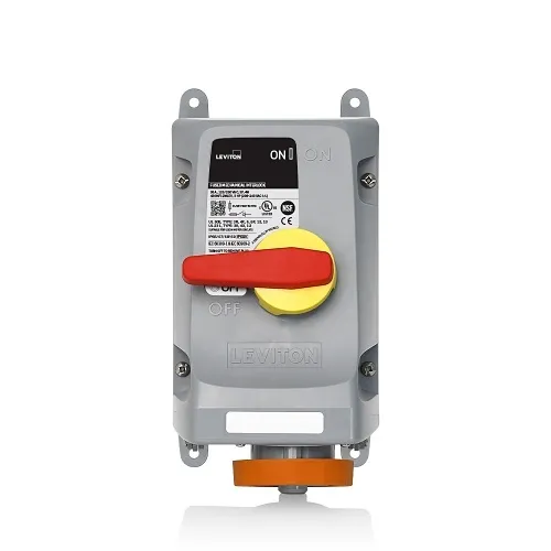 Leviton 430MF12WLEV Pin and Sleeve Mechanical Interlock, 30A, Orange
