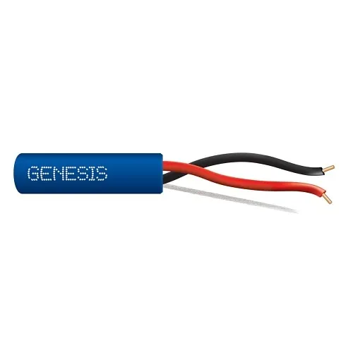 Genesis 43111106 16/2 Solid Unshielded Fire Alarm Cable, Riser, FPLR, 1000' (304.8 m) Pull Box, Blue