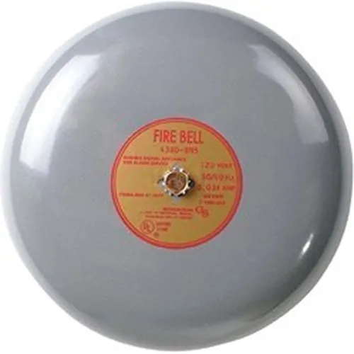 Edwards Signaling 438D-6N5 Fire Alarm Bell, 6" 120V, Gray
