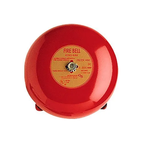 Edwards Signaling 439D-10AW-R 10" Fire Alarm Bell, Red, 24V DC, 0.85 A
