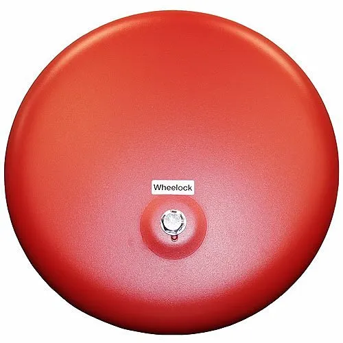 Eaton Wheelock 43T-G10-115-R 43T AC Vibrating Bell, Indoor/Outdoor, 115VAC, 10" Shell, Red