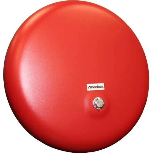 Eaton Wheelock 43T-G10-24-R 43T AC Vibrating Bell, Indoor/Outdoor, 24VAC,10" SHELL, Red
