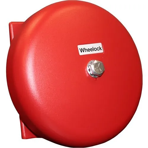 Eaton Wheelock 43T-G6-115-R 43T AC Vibrating Bell, Indoor/Outdoor, 115 VAC, 6" Shell, Red