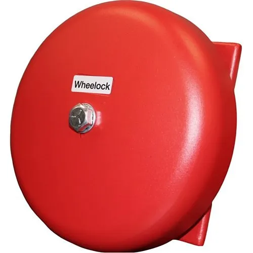 Eaton Wheelock 43T-G6-115-R 43T AC Vibrating Bell, Indoor/Outdoor, 115 VAC, 6" Shell, Red
