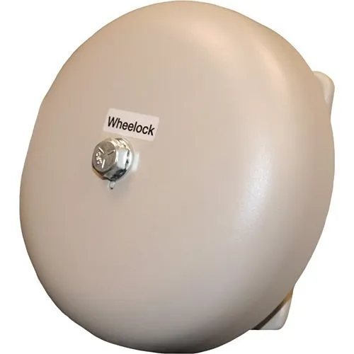 Eaton Wheelock 43T-G6-24-S 43T AC Vibrating Bell, Indoor/Outdoor, 24VAC, 6" Shell, Silver