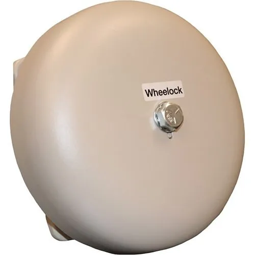Eaton Wheelock 43T-G6-24-S 43T AC Vibrating Bell, Indoor/Outdoor, 24VAC, 6" Shell, Silver