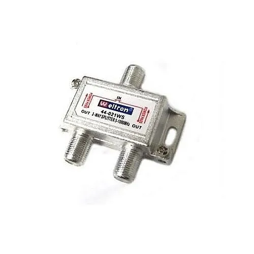 Weltron 44-021WS Coaxial Cable Connector, 1GHZ High Wi-Fi Splitter 2-Way