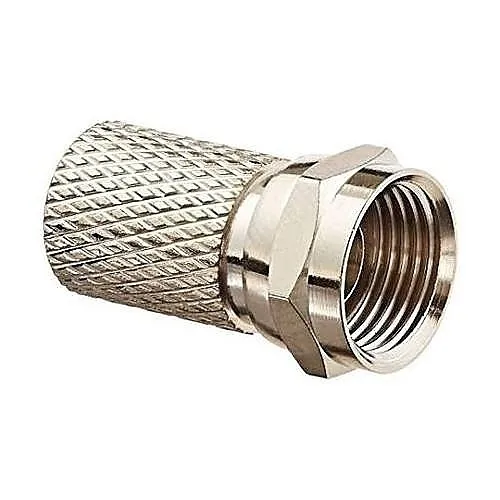 Weltron 44-056S Coaxial Cable Connector, F-Connector Twist on RG6 PVC