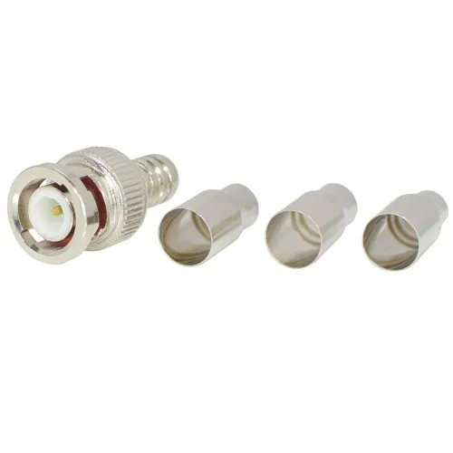 Weltron 44-285-3 RG59/58/6 2PC Crimp BNC Connector, 2 Pieces