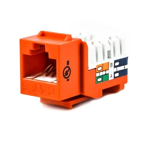 Weltron 44-678C6-OR Keystone Jack, CAT6 110 Keystone Jack, Orange