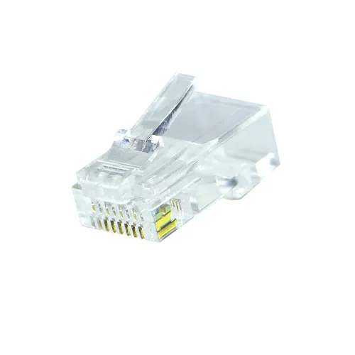 Weltron 44-751-8C6 CAT6 RJ45 Modular Plug, 100-Pack, Clear