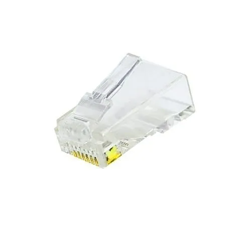 Weltron 44-751-8LB6N CAT6 RJ45 Modular Plug with Loading Bar, 100-Pack